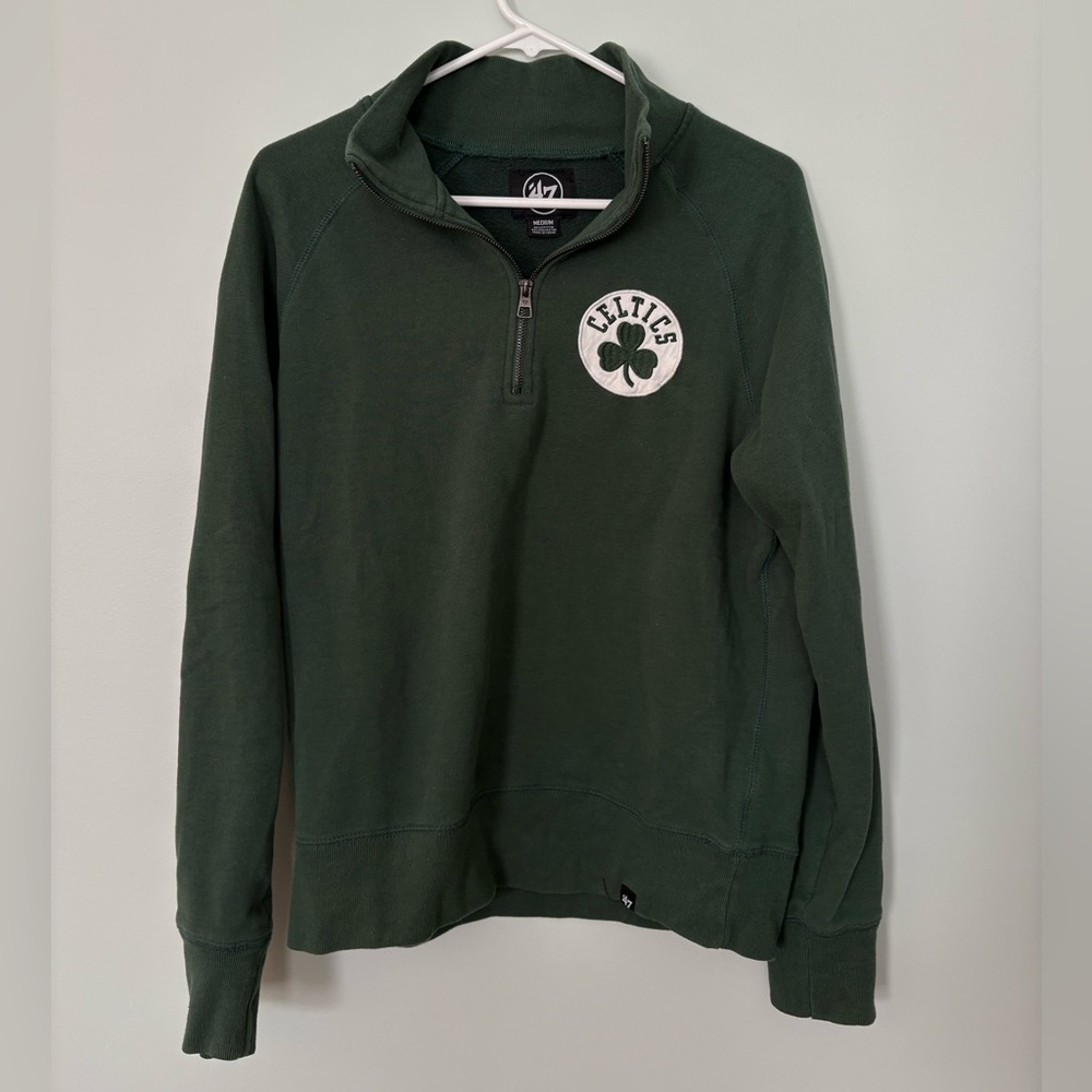 Boston Celtics '47 brand quarter-zip pullover
